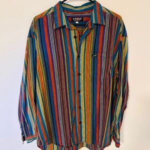 GUESS Multicolor Striped Men's Shirt